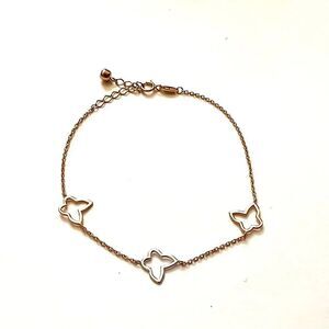 14k real gold butterfly bracelet dainty trendy | Gift for Girlfriend | Trendy |